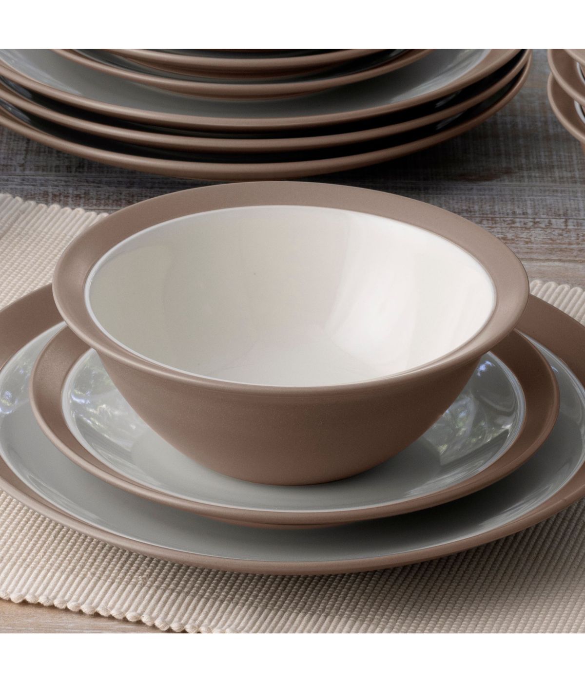  Noritake Colorwave Curve 4 Piece Curve Place Setting - Clay - Bonton