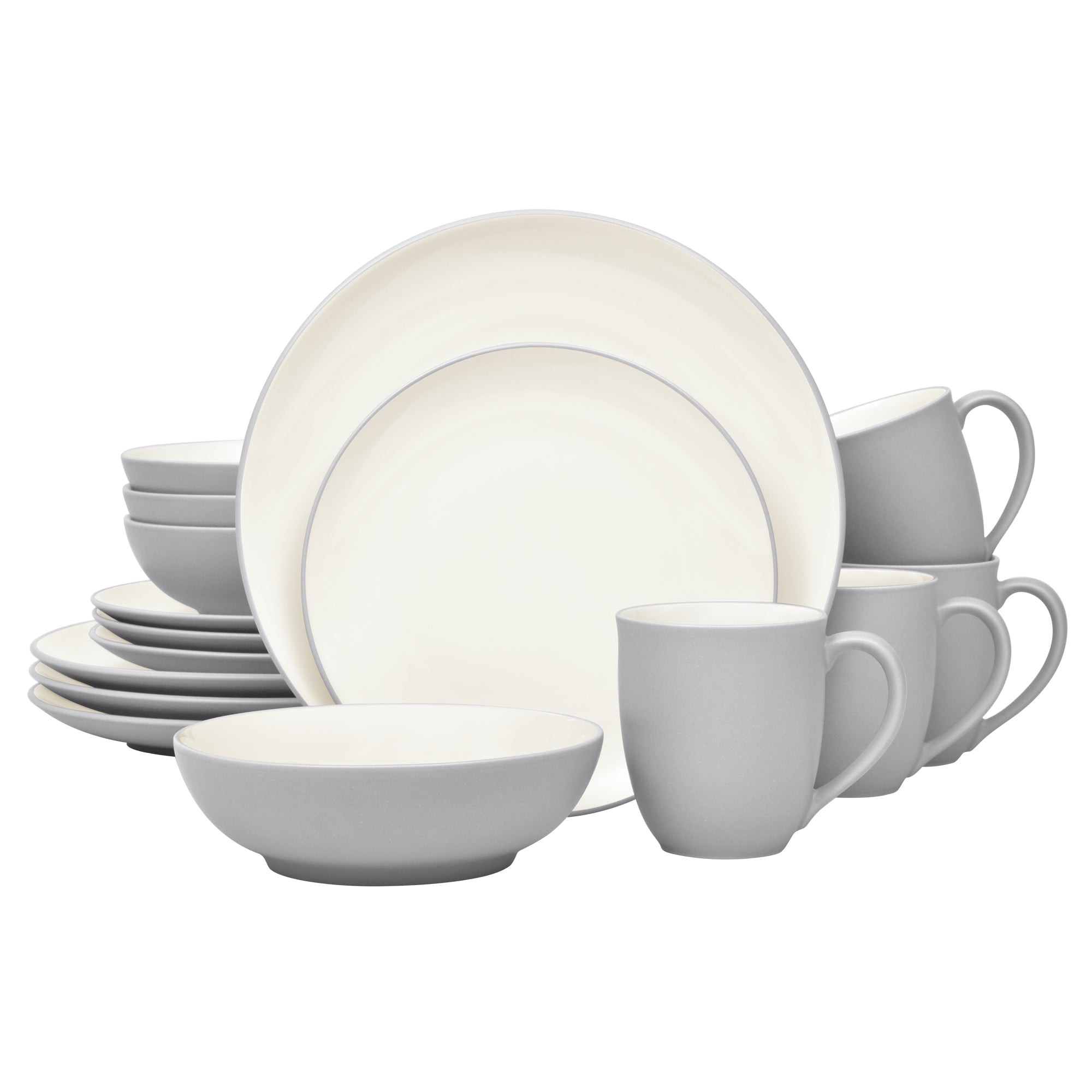  Noritake Colorwave 16-Piece Coupe Dinnerware Set, Service for 4 - Slate - Bonton