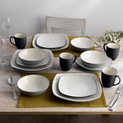 Colorwave 16-Piece Square Dinnerware Set, Service for 4