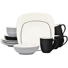 Colorwave 16-Piece Square Dinnerware Set, Service for 4