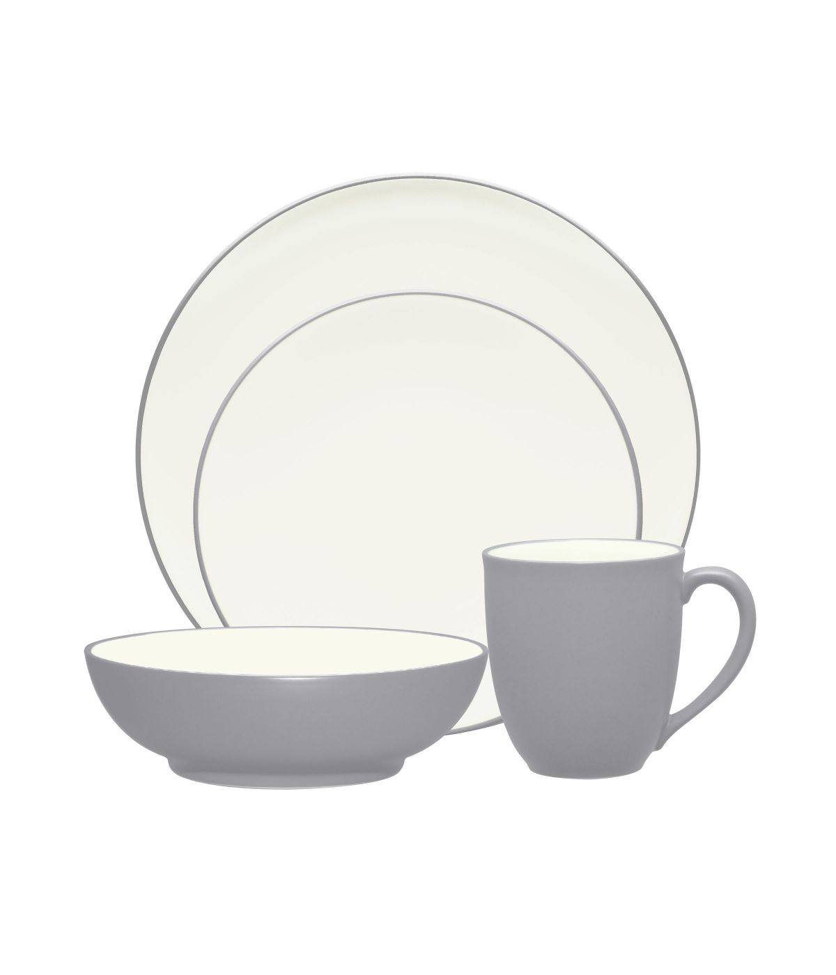  Noritake Colorwave 4 Piece Coupe Place Setting - Slate - Bonton