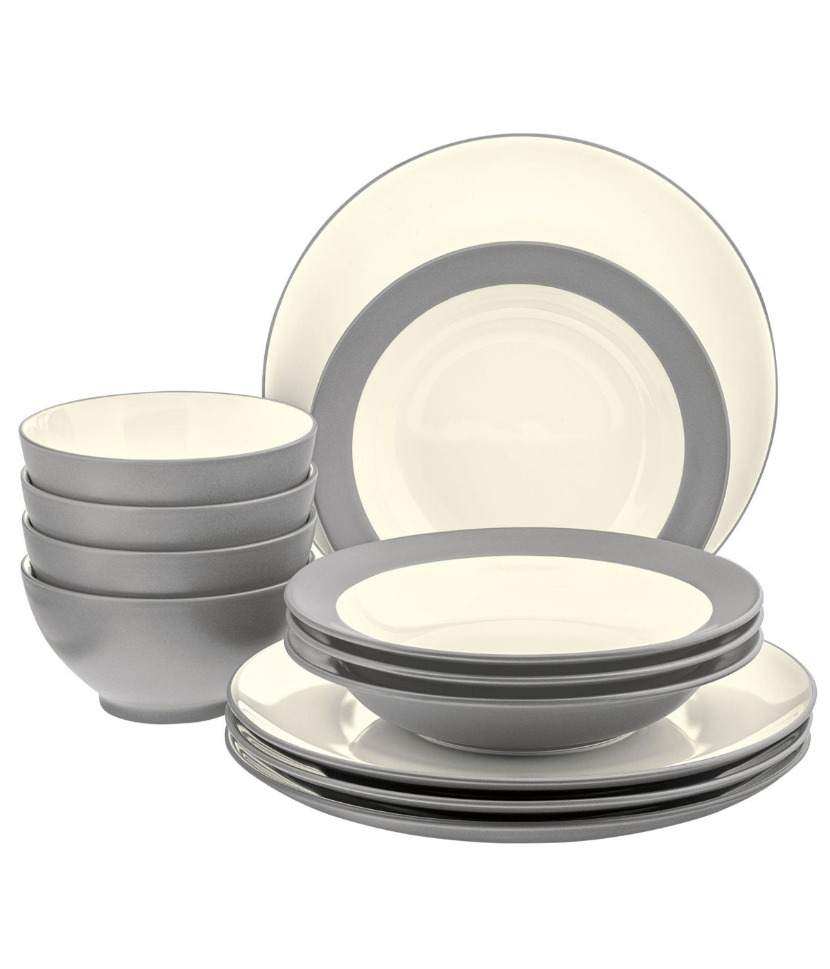  Noritake Colorwave 12 Piece Coupe Set, Service for 4 - Slate - Bonton