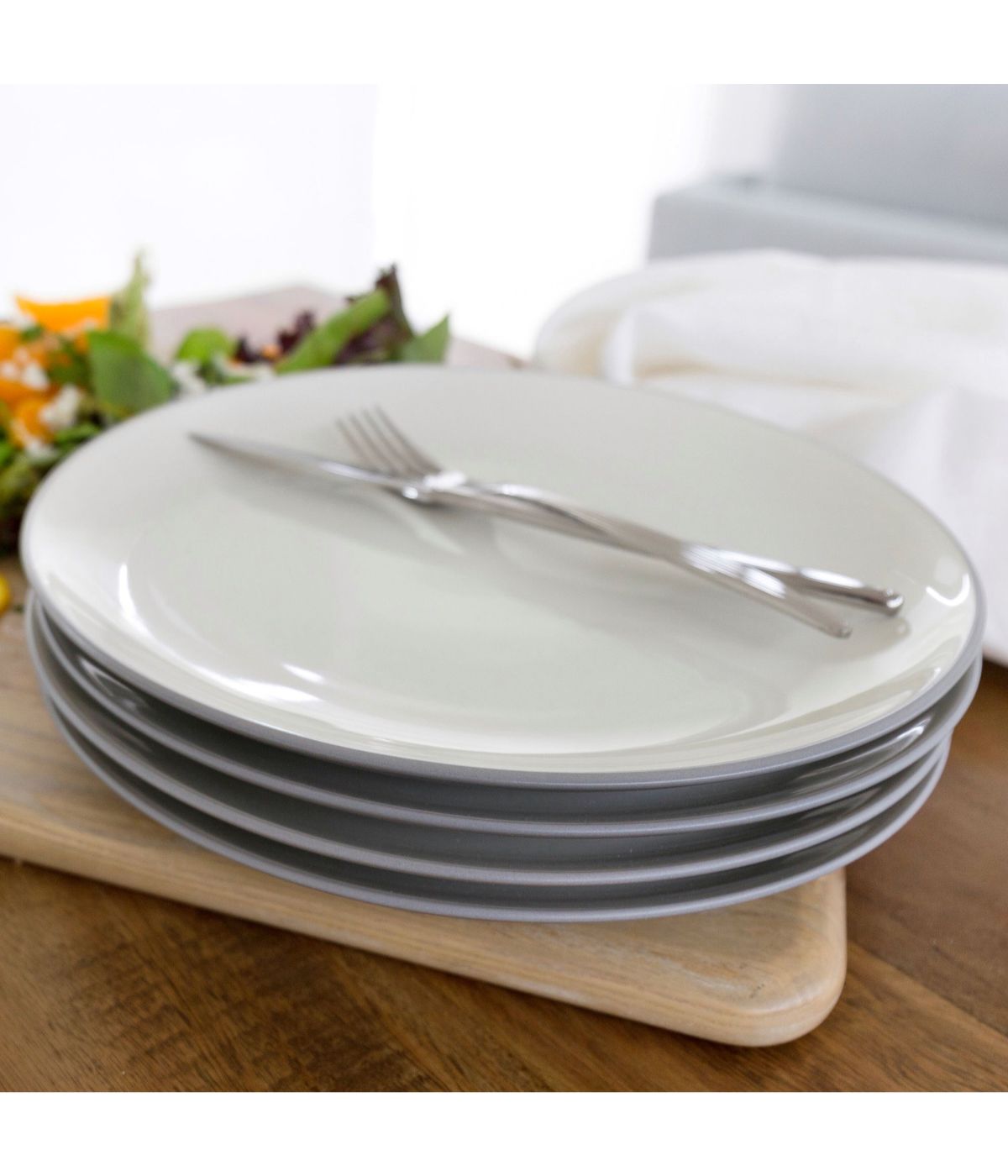  Noritake Colorwave Set of 4 Coupe Dinner Plates - Slate - Bonton