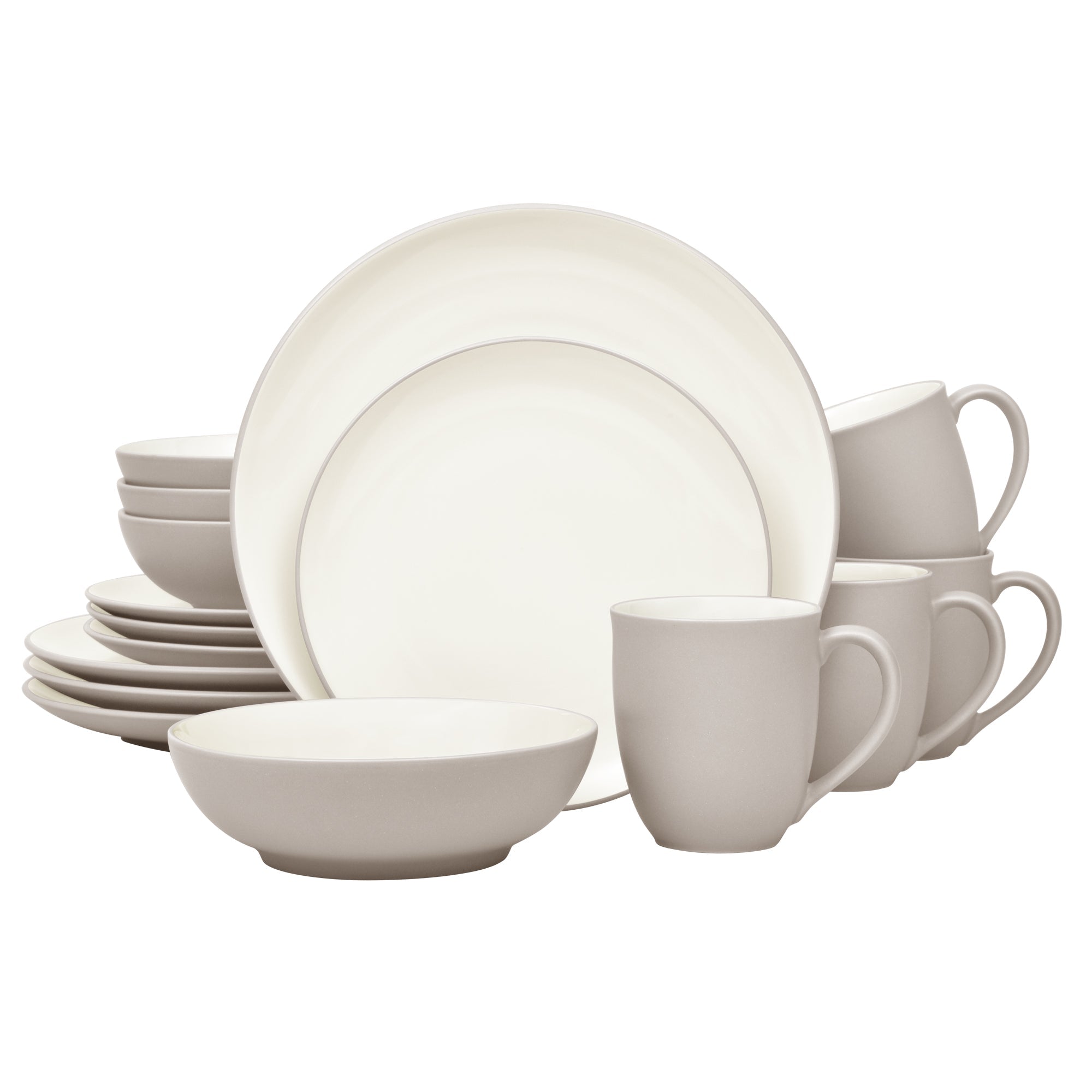  Noritake Colorwave 16-Piece Coupe Dinnerware Set, Service for 4 - Sand - Bonton