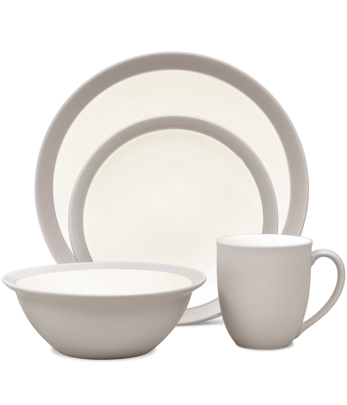  Noritake Colorwave Curve 4 Piece Curve Place Setting - Sand - Bonton