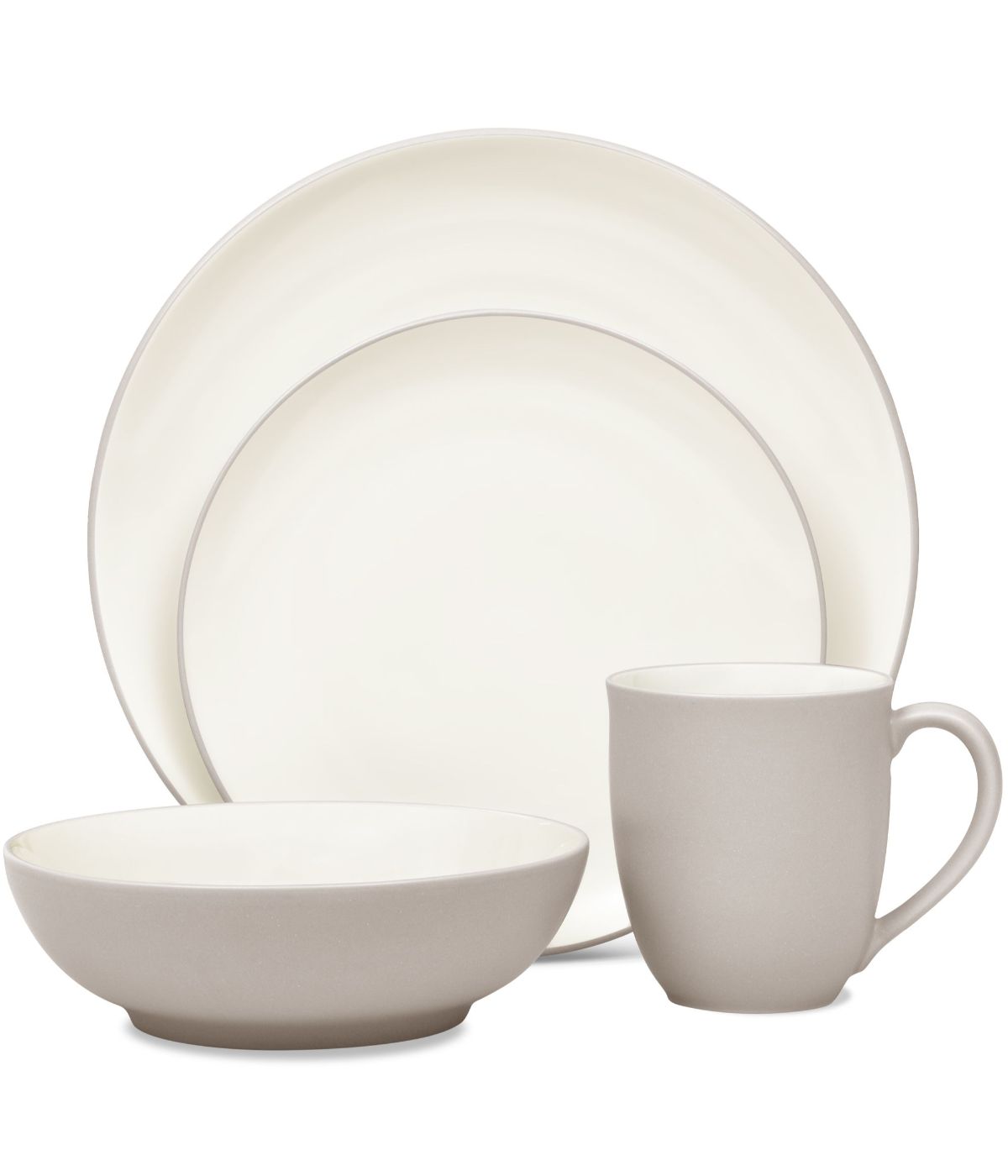  Noritake Colorwave 4 Piece Coupe Place Setting - Sand - Bonton