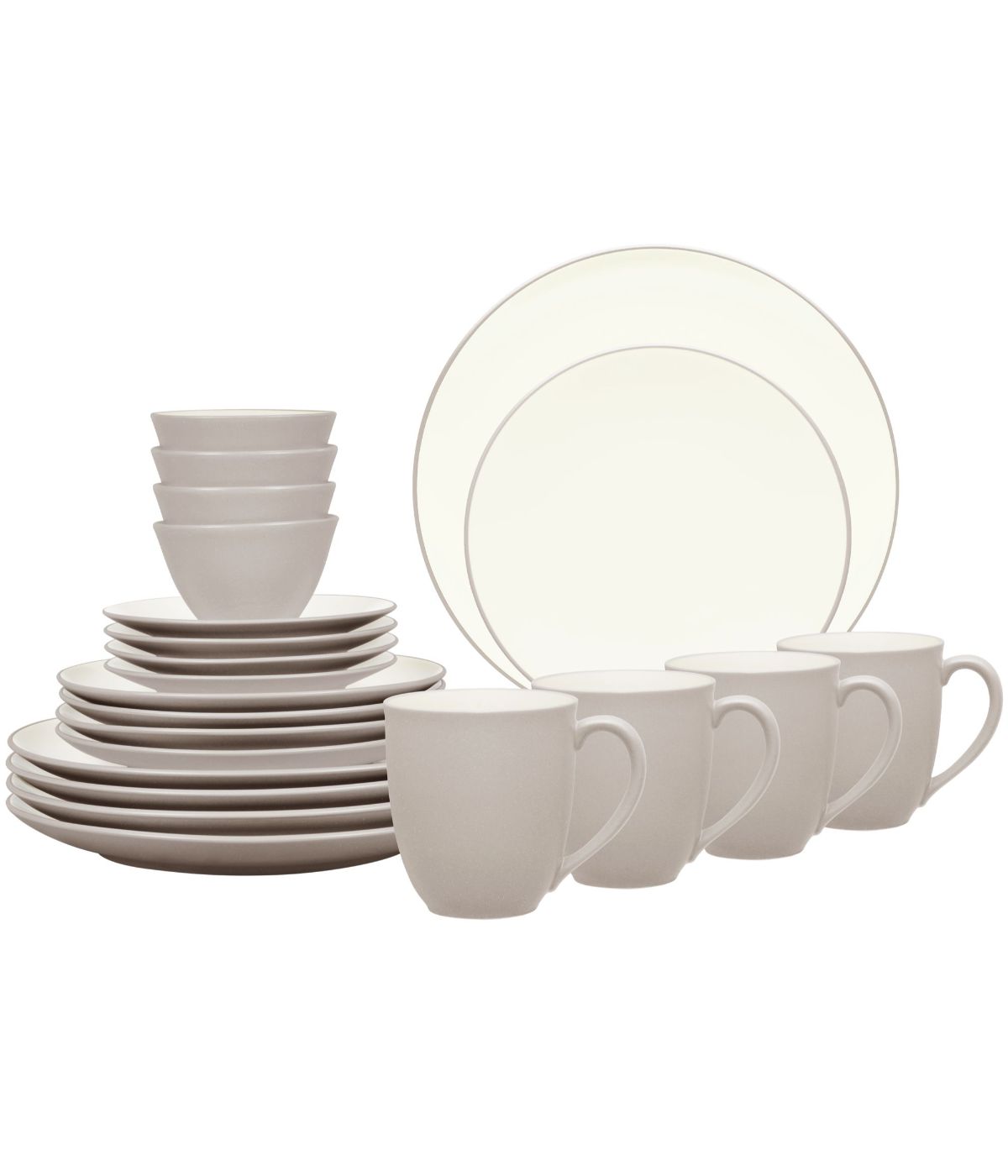  Noritake Colorwave 20 Piece Dinnerware Set - Sand - Bonton