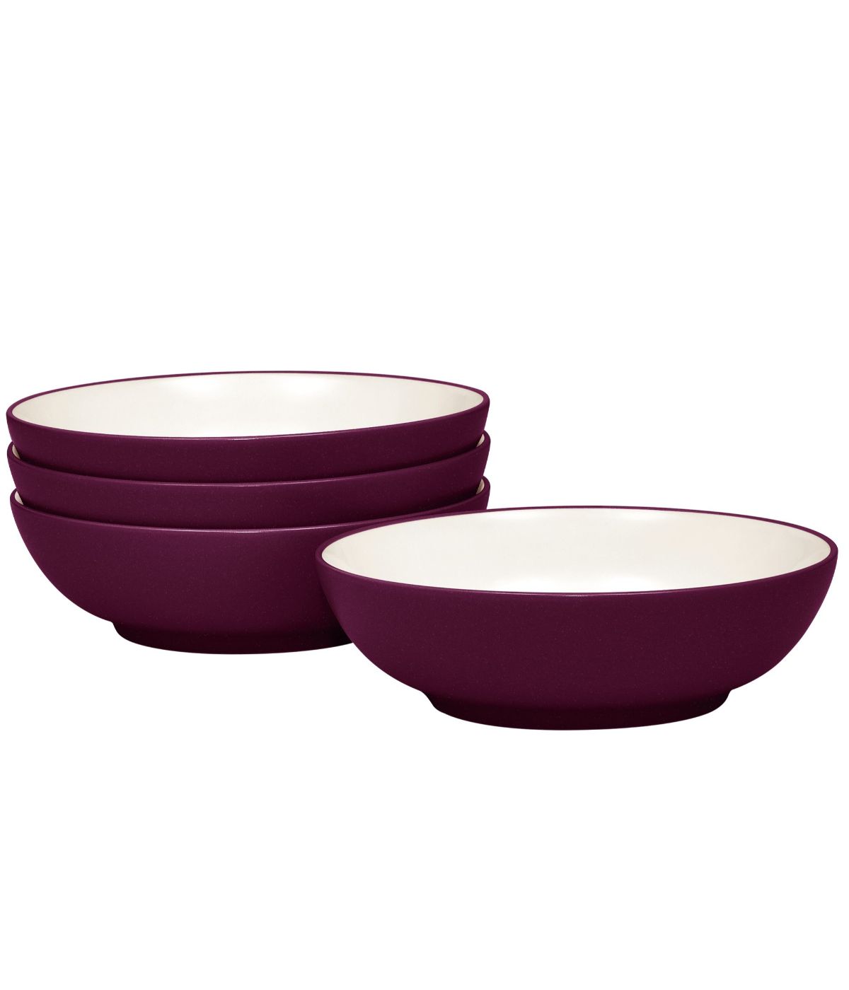  Noritake Colorwave Set of 4 Soup/Cereal Bowls - Burgundy - Bonton