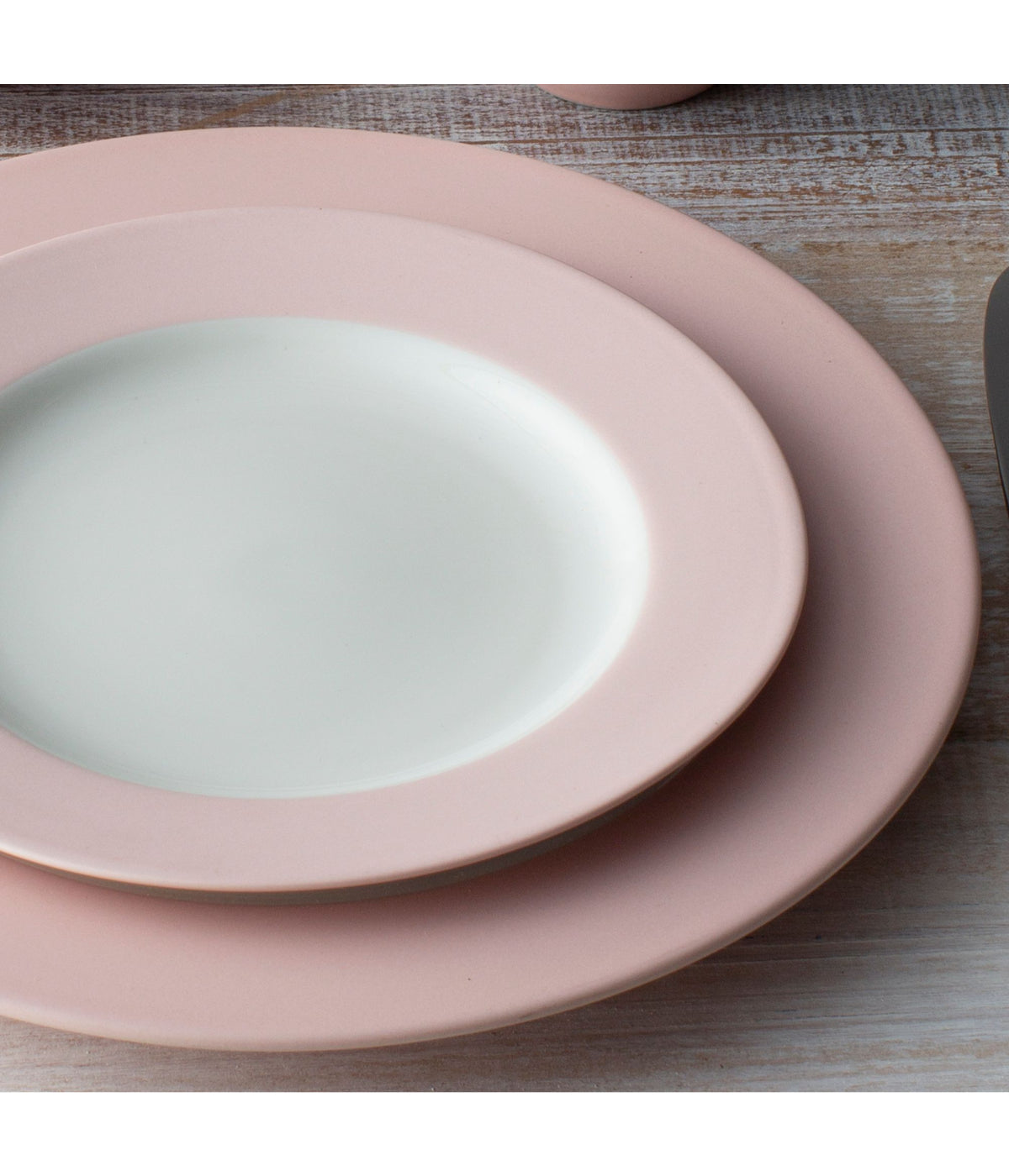  Noritake Colorwave Set of 4 Rim Dinner Plates - Pink - Bonton