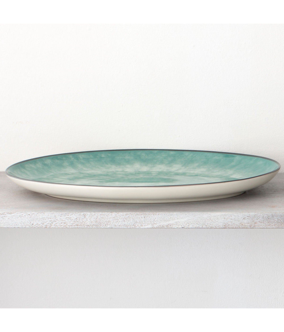  Noritake Colorkraft Essence Oval Platter - Jade - Bonton