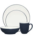  Noritake Colorwave 4 Piece Coupe Place Setting - Navy - Bonton