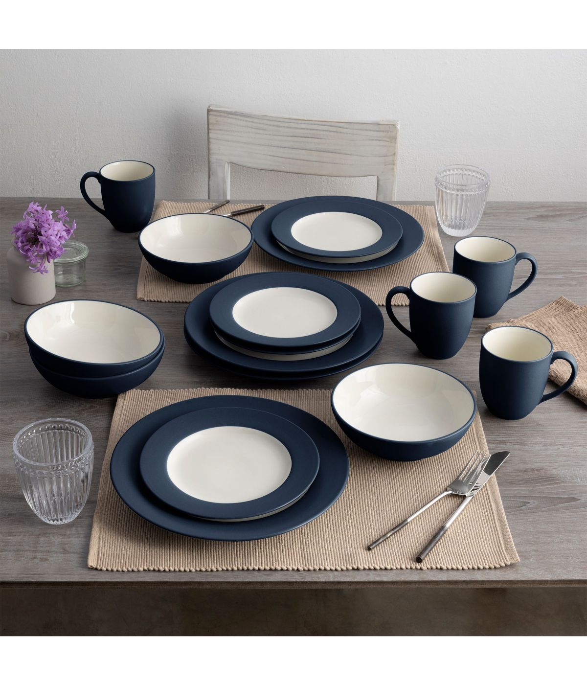  Noritake Colorwave 4 Piece Rim Place Setting - Navy - Bonton