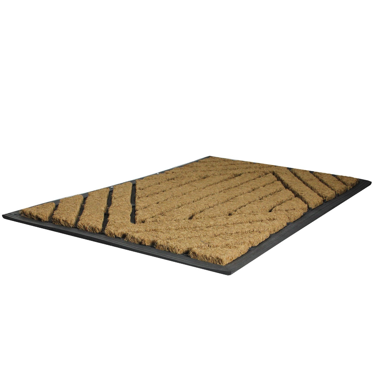  Northlight Black and Brown Diamond Pattern Doormat With Rubber Back 29 X 17 - Default Title - Bonton