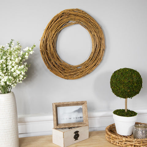 Natural Grapevine and Twig Artificial Spring Wreath - 15"