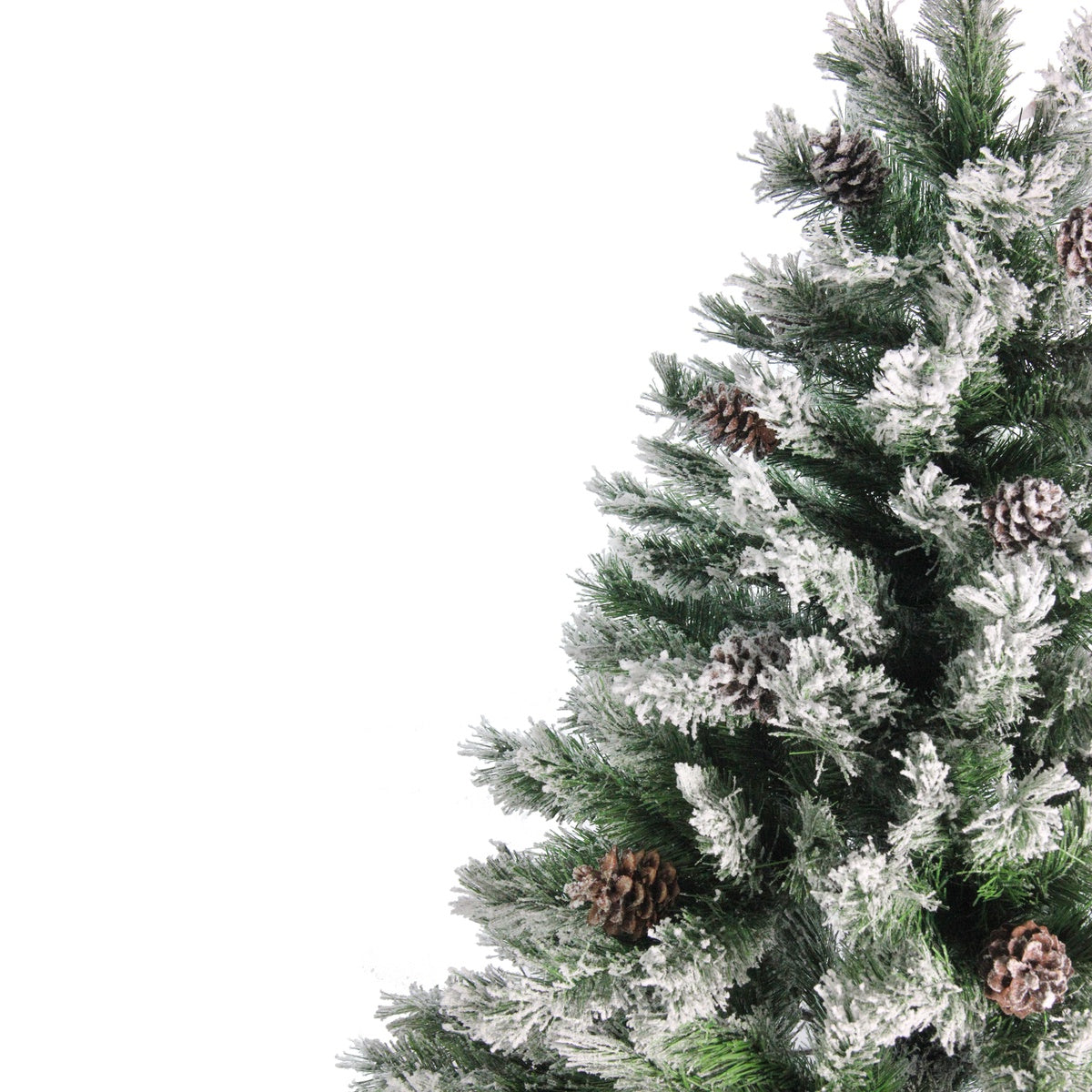  Northlight Medium Flocked Angel Pine Artificial Christmas Tree - 7' - Unlit - Default Title - Bonton