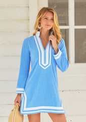 Blue/White Terry Tunic