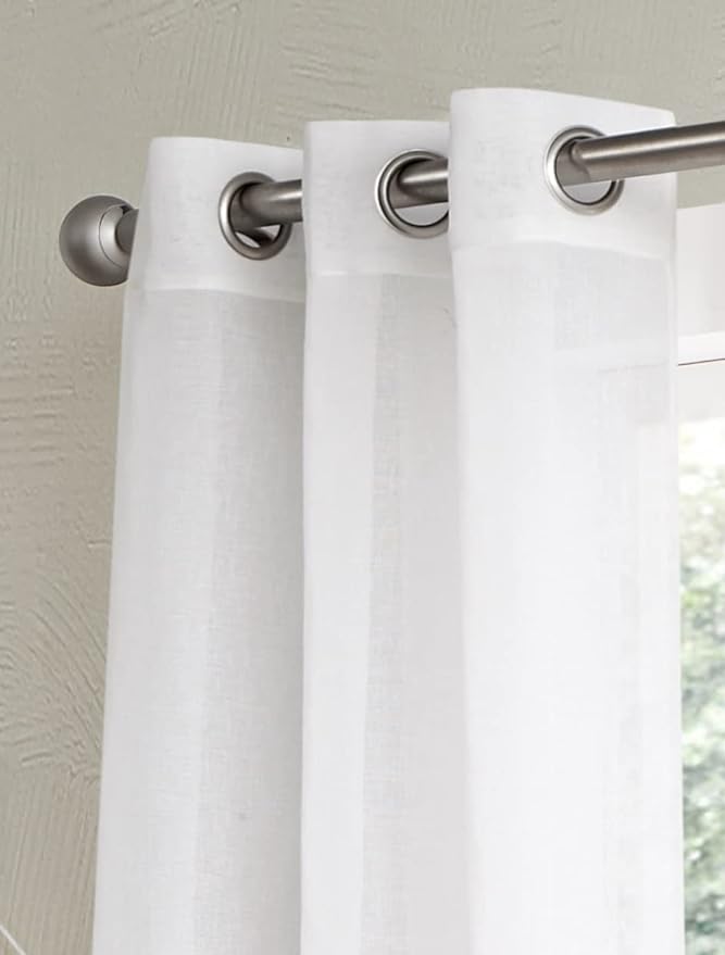  Dainty Home Linea Curtain Panel Pair - Grey - Bonton