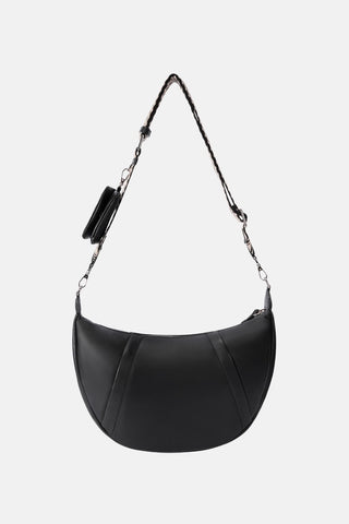 Oryany - Banana Leather M Crossbody Handbags - BLACK / One Size