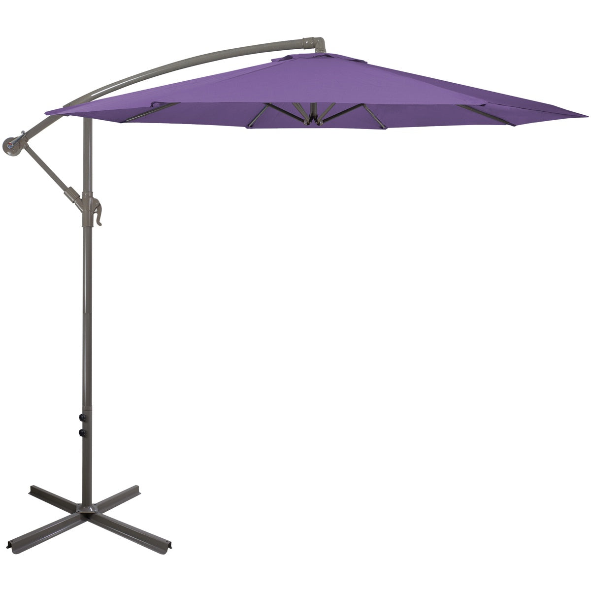  Northlight 10ft Offset Outdoor Patio Umbrella With Hand Crank  Purple - Purple - Bonton