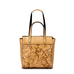 Shia 3D Embossed Floral Convertible Shoulder Bag/Backpack