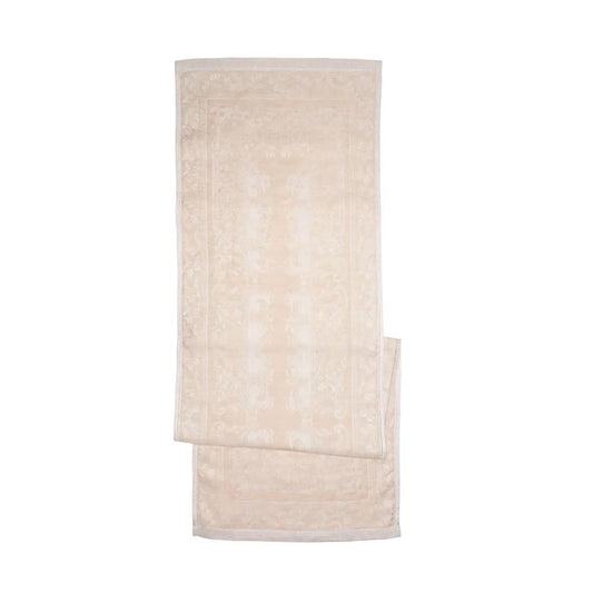 Arboretum 20" X 68" Linen Table Runner - Ivory and Taupe