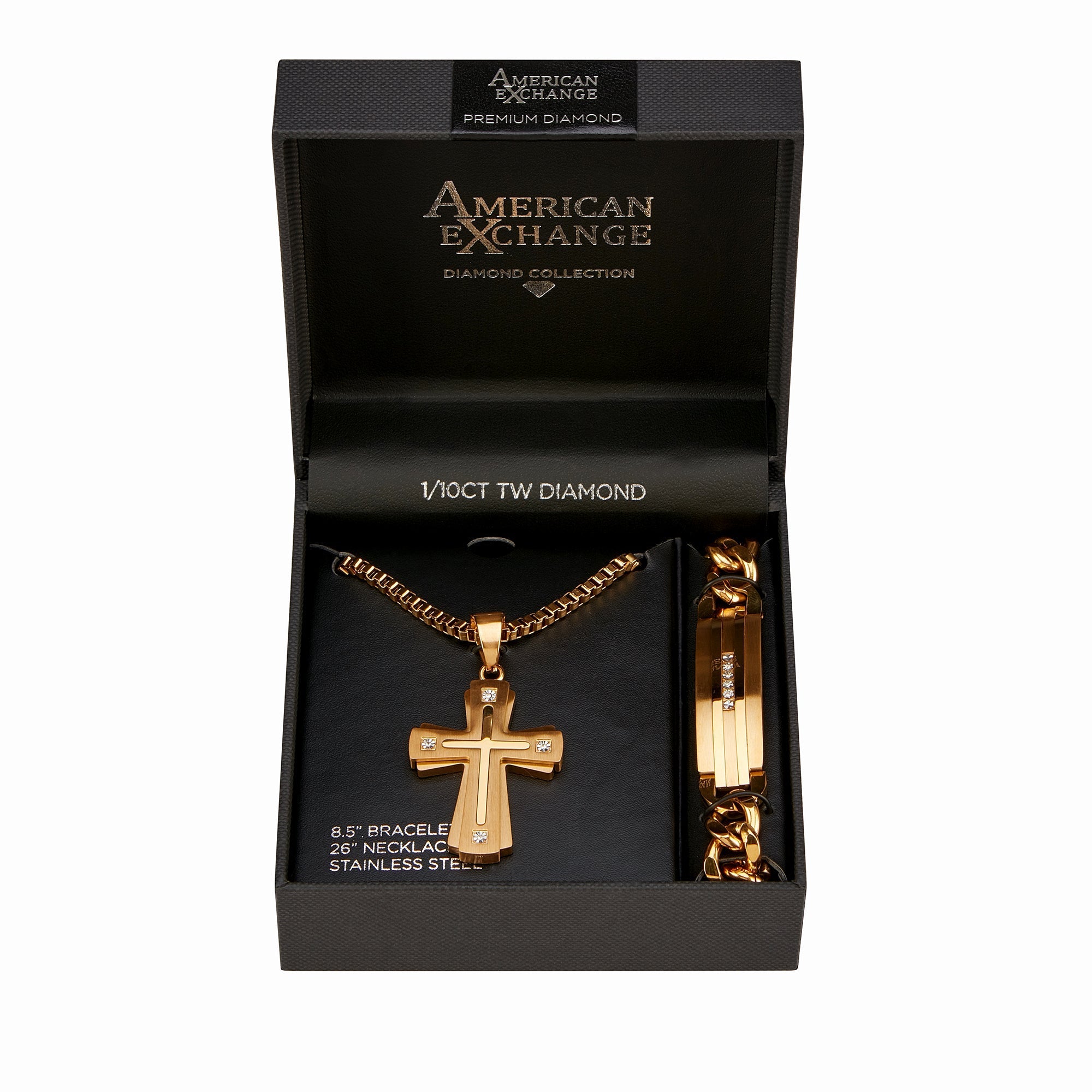  American Exchange American Exchange Necklace & Bracelet Set 2 - Gold - Bonton