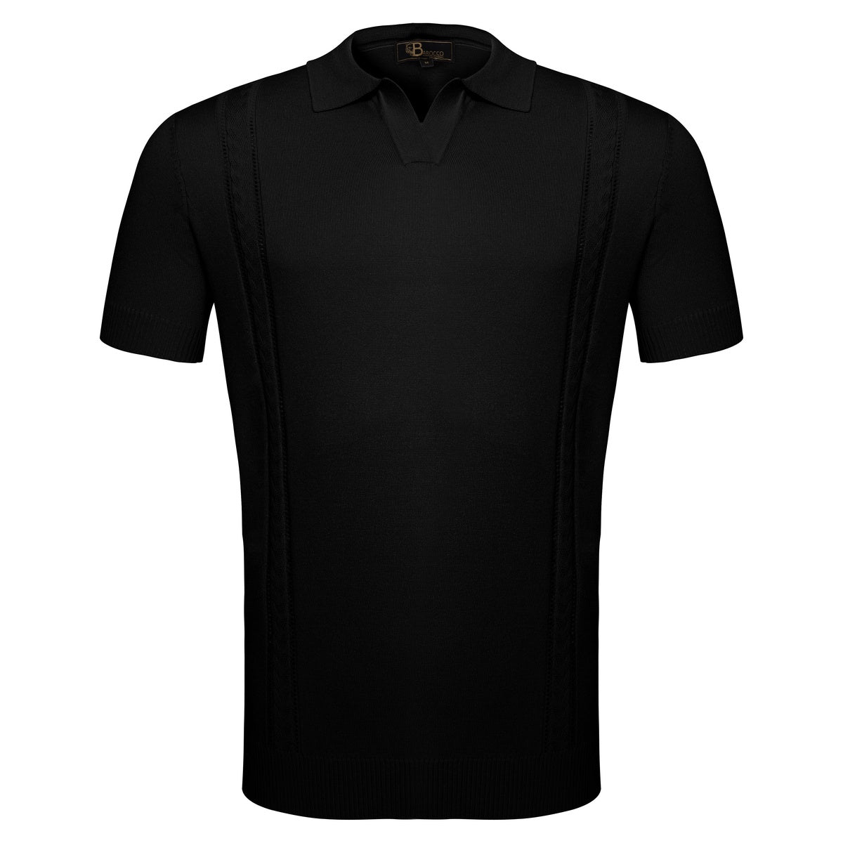  Barocco LuxeKnit Polo BLACK - BLACK - Bonton