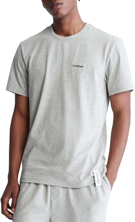  Calvin Klein Modern Cotton Short Sleeve Crew Neck Tee Heather Grey - Heroic Grey Heather - Bonton