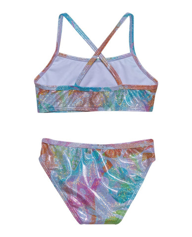 Palm Tree Bralette Bikini Top and Bikini Bottom Set