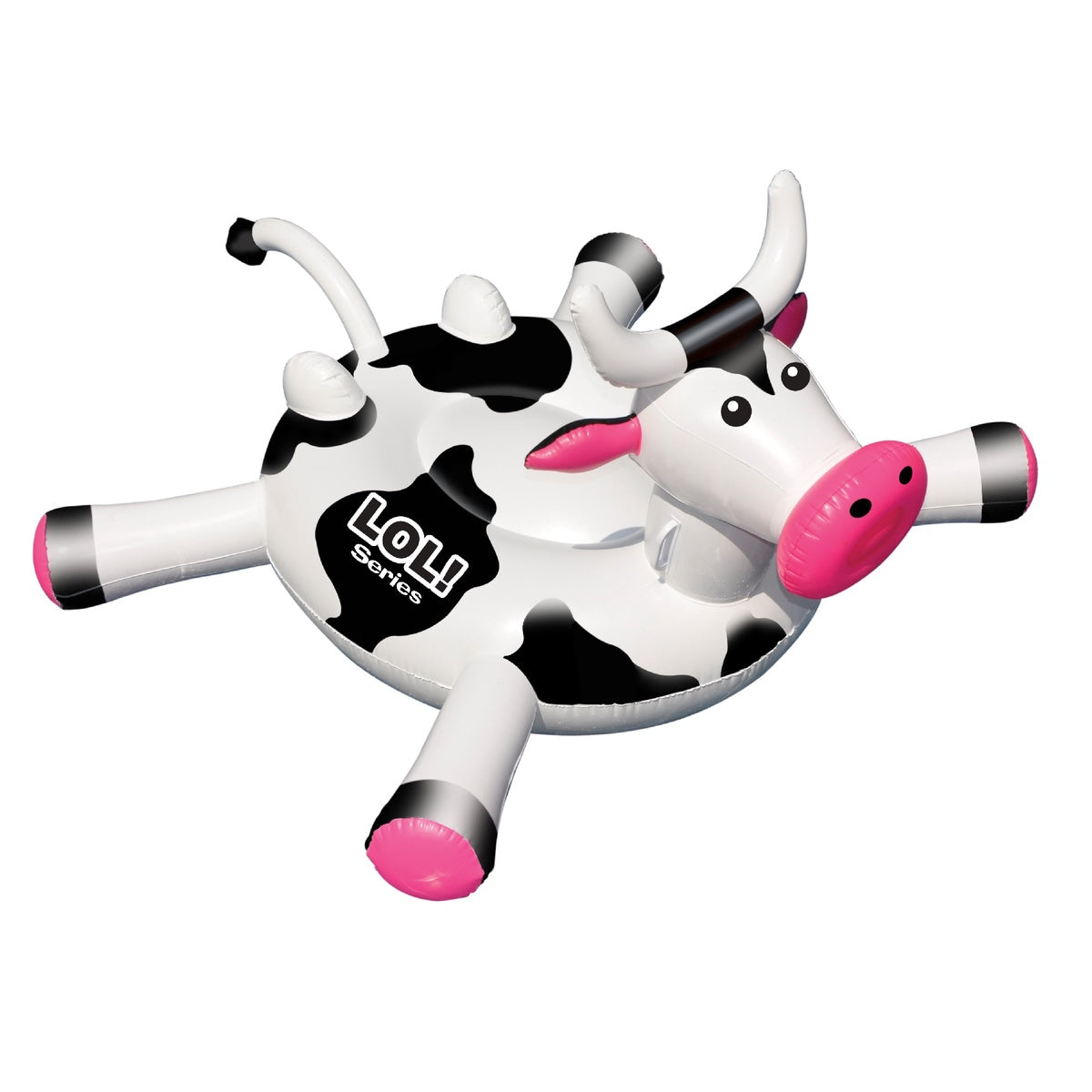  Swim Central Inflatable Black and White Ride-on Cow Novelty Swimming Pool Float  54-Inch - Default Title - Bonton