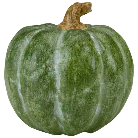 Set of 6 Boxed Green  White and Orange Thanksgiving Pumpkin Decorations