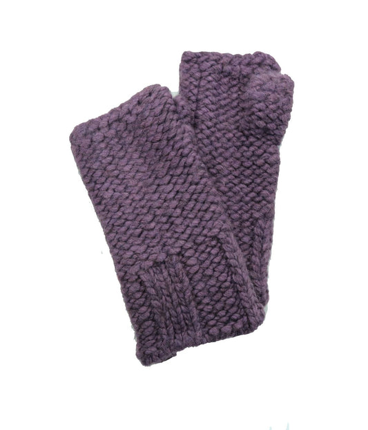 Chunky Fingerless Gloves Amethist