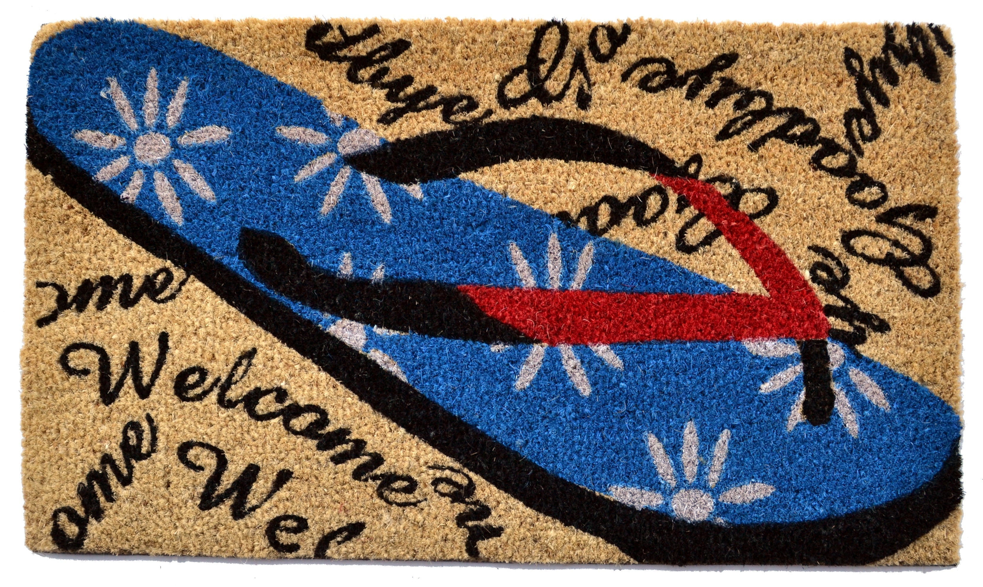  Imports Decor Welcome Goodbye Flip Flop Doormat - N/A - Bonton