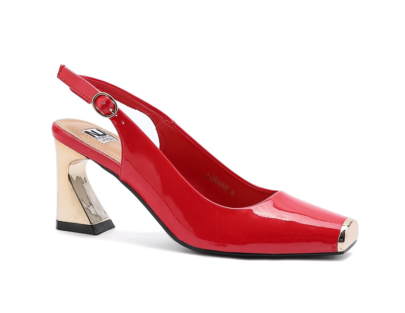  Ninety Union Loraine Metal Heel Slingback - Red - Bonton