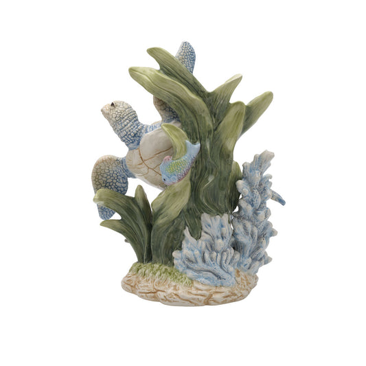 Coastal Home Sea Turtle Figurine-Blue