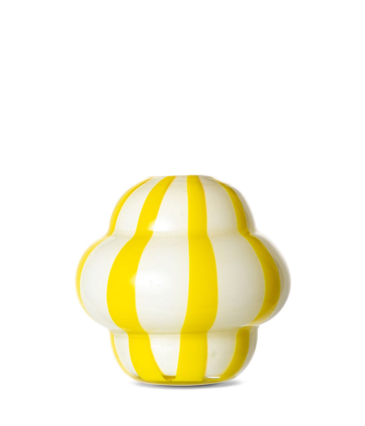 Byon By Widgeteer Curlie Striped Vase Yellow
