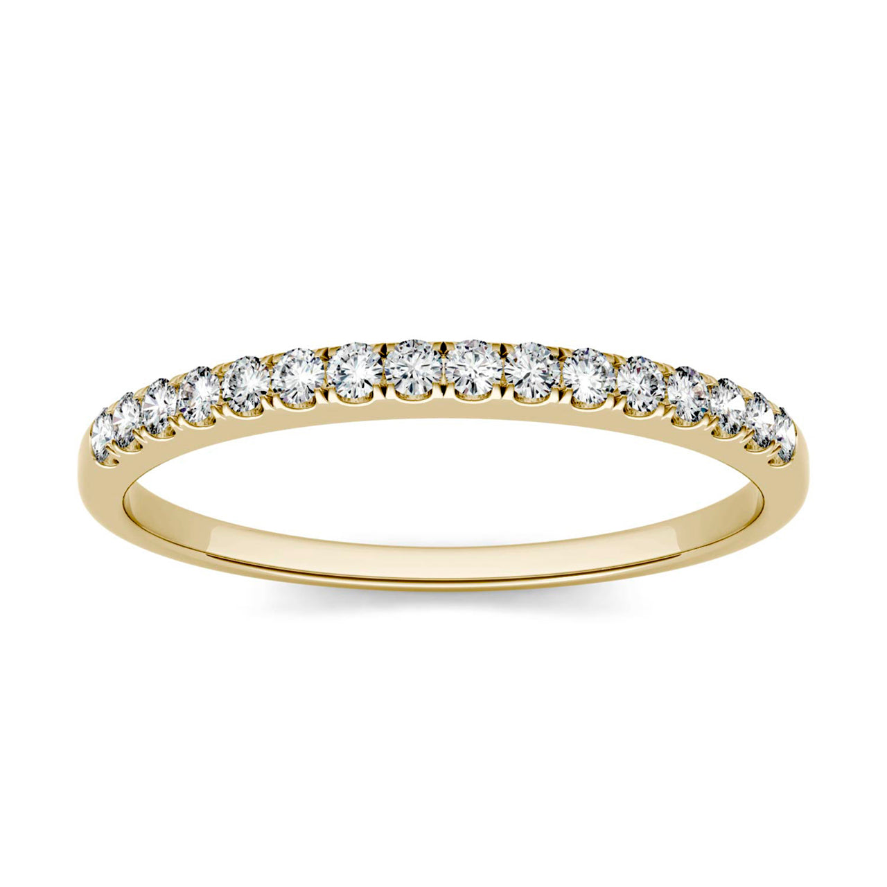  Charles & Colvard Charles & Colvard 0.16cttw Moissanite Wedding Band - Yellow Gold - Bonton