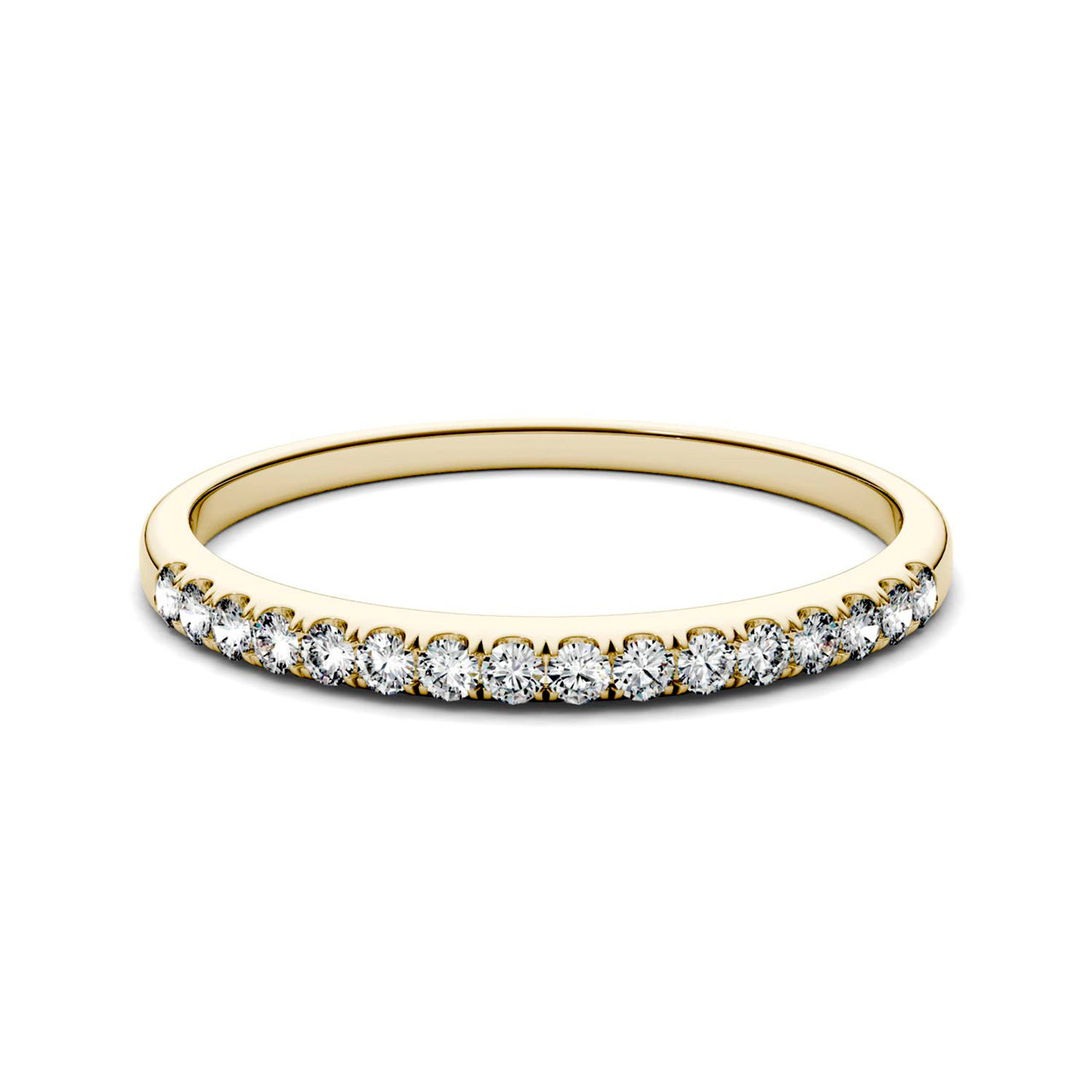  Charles & Colvard Charles & Colvard 0.16cttw Moissanite Wedding Band - Yellow Gold - Bonton