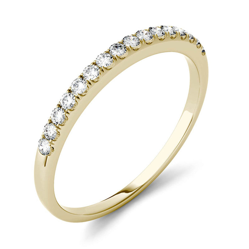  Charles & Colvard Charles & Colvard 0.16cttw Moissanite Wedding Band - Yellow Gold - Bonton