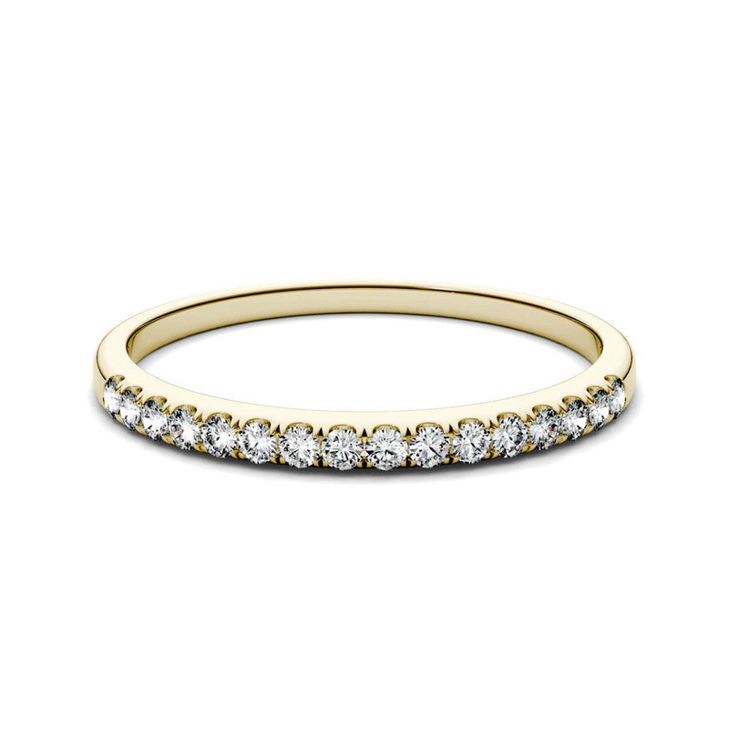  Charles & Colvard Charles & Colvard 0.16cttw Moissanite Wedding Band - Yellow Gold - Bonton