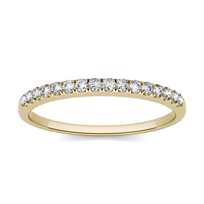  Charles & Colvard Charles & Colvard 0.16cttw Moissanite Wedding Band - Yellow Gold - Bonton