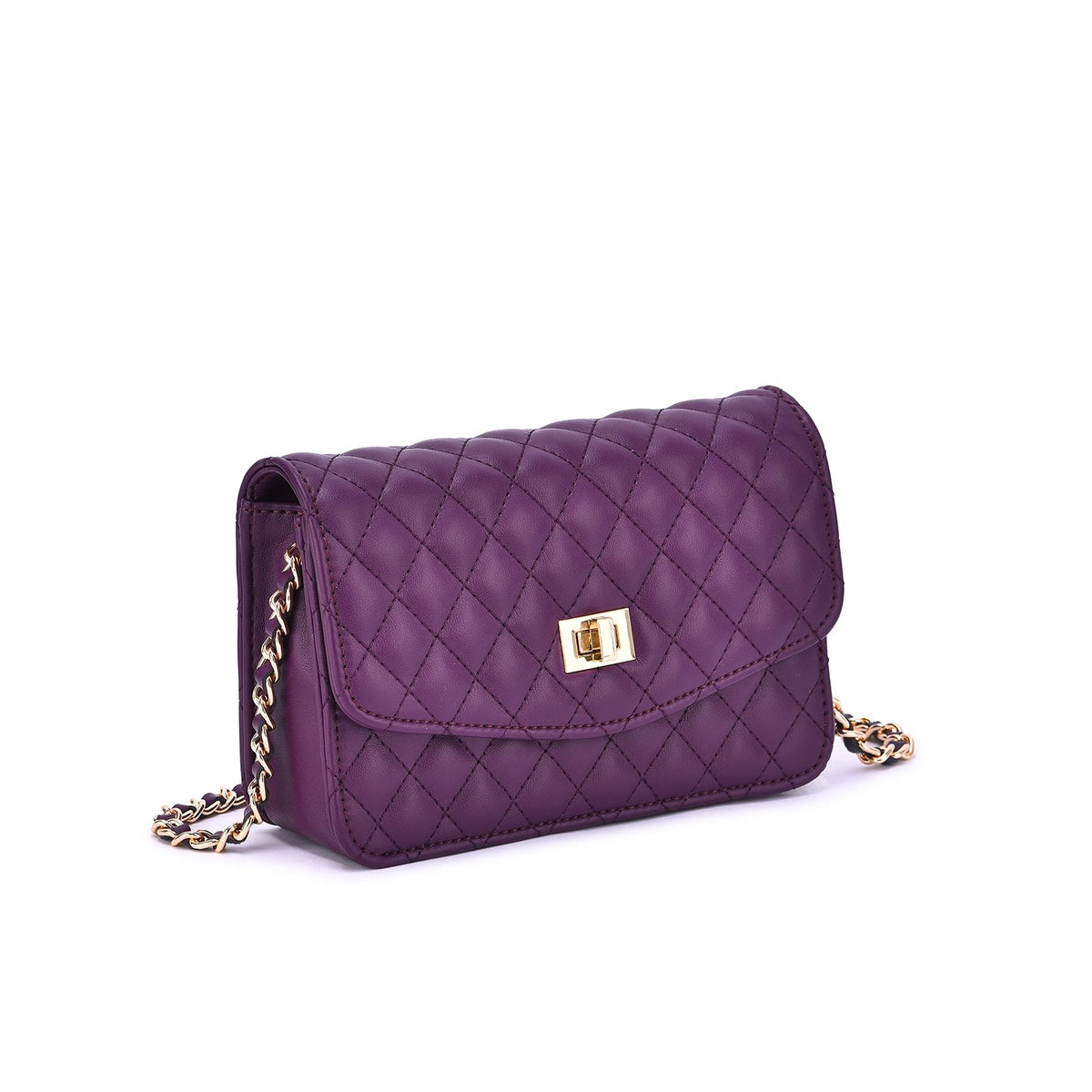  Mellow World Amanda Quilted Crossbody Clutch - White - Bonton