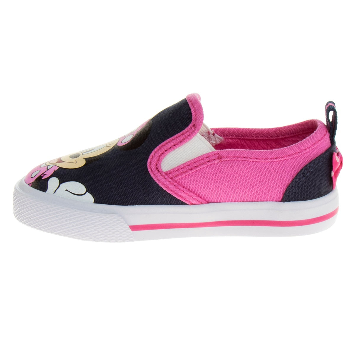  Josmo Disney Minnie Mouse Girls No Lace Shoes - Disney Character Loafer Low Top SlipOn Casual Tennis Canvas Sneakers (Size 5-12 Toddler) - 9 - Bonton