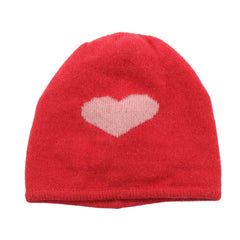 COLOR BLOCK HAT WITH HEART