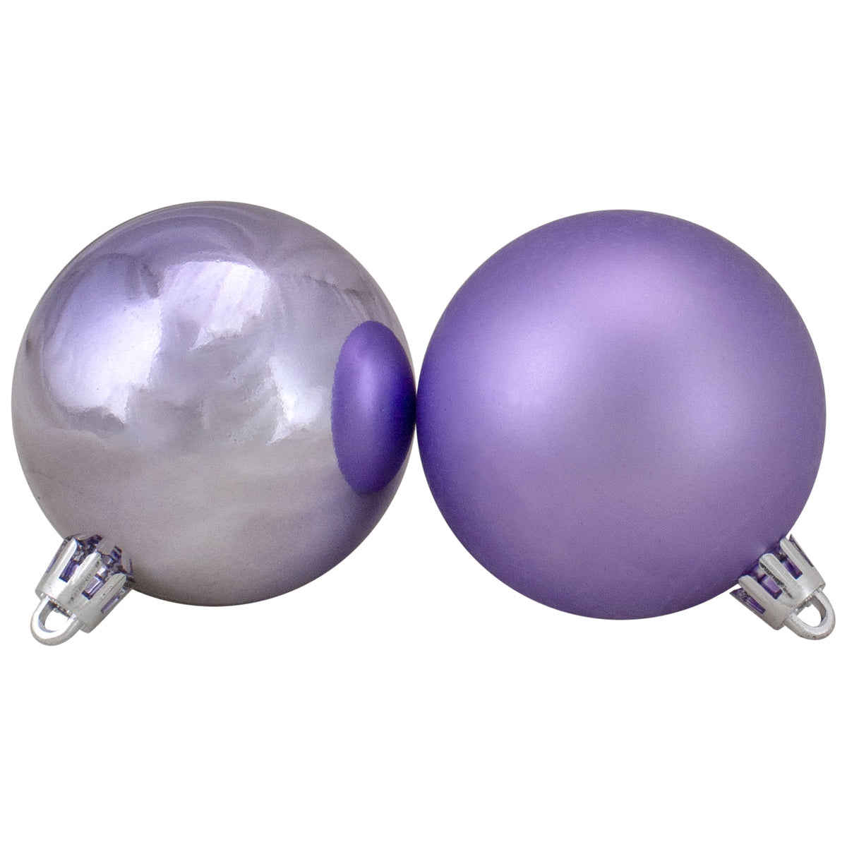  Northlight 60ct Lavender Shatterproof 2-Finish Christmas Ball Ornaments 2.5