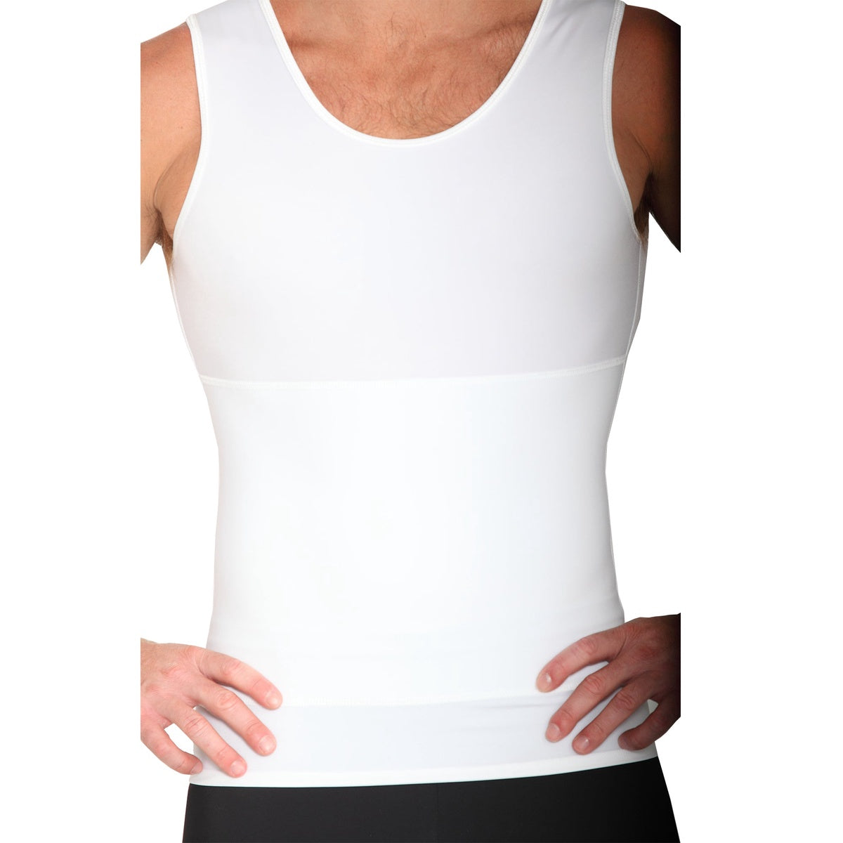  InstantFigure Insta Slim Sleeveless Compression Muscle Tank Panel Belt MSFP01 - Black - Bonton