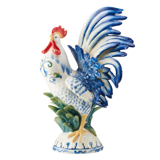 Sicily Blue Rooster Figurine