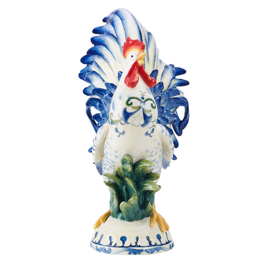 Sicily Blue Rooster Figurine