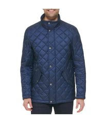 Mens Quilted Barn Coat Navy