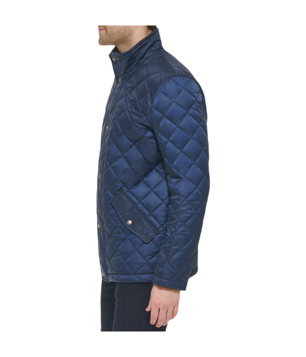  Cole Haan Mens Quilted Barn Coat Navy - Navy - Bonton